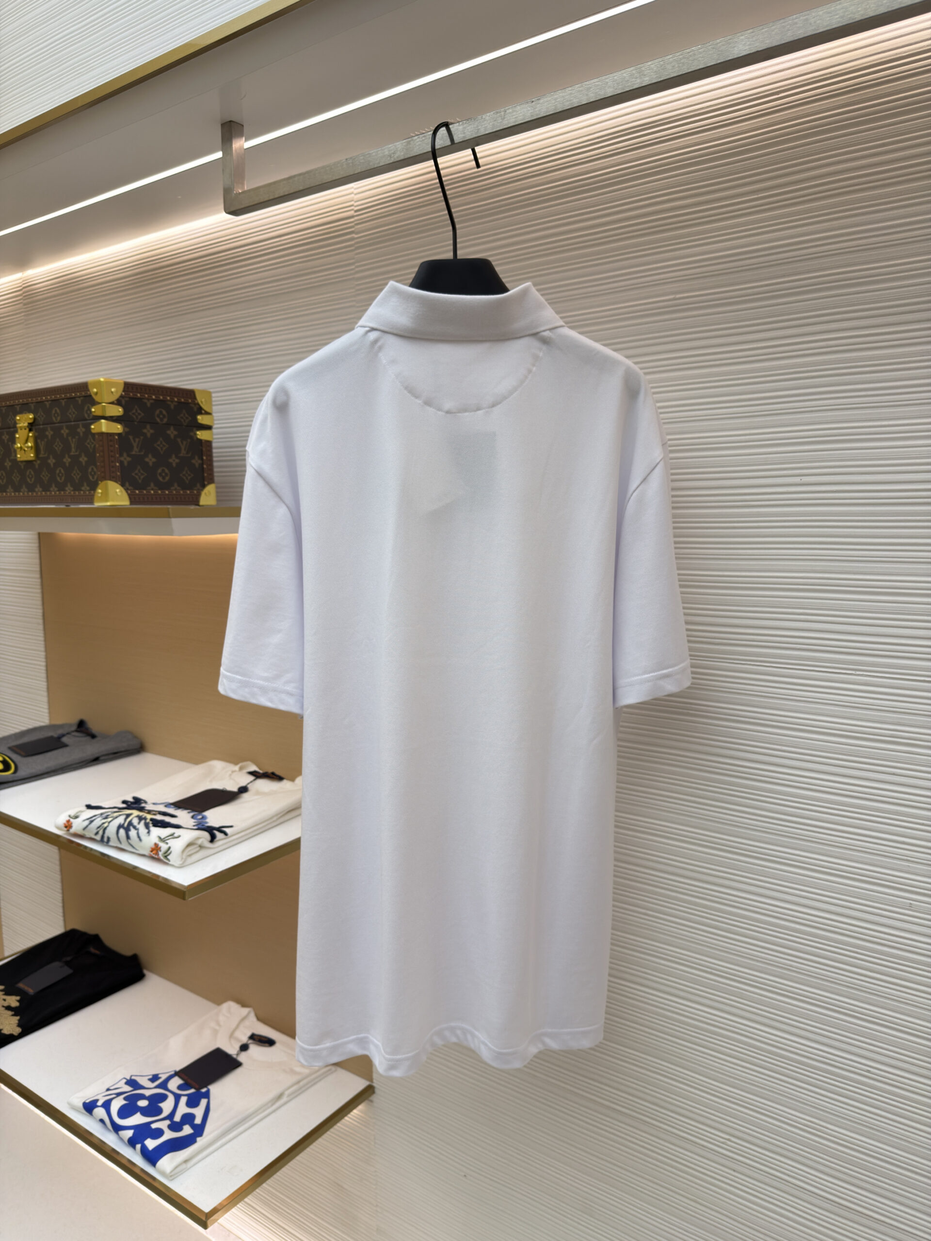 Prada Logo Half-Zip White Polo Shirt - Image 3