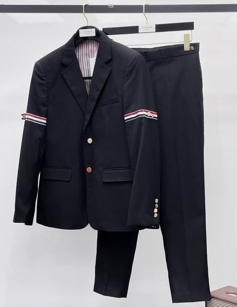 Men's Premium Black Suit with Armband Detail for Prom Nights