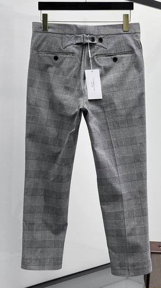 Men's Grey Plaid Suit for Wedding Events - Image 3