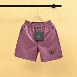 Men's Purple Technical Nylon Drawstring Shorts